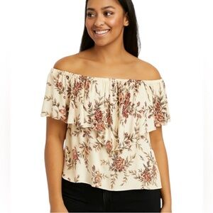 WAYF Off Shoulder Ruffles Sleeveless Lightweight Soft Size Small